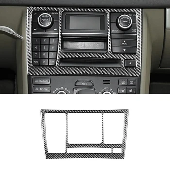 Ручка переключателя CD-радио центрального управления, Декоративная отделка панели из углеродного волокна для Volvo XC90 2003-2014 Аксессуары