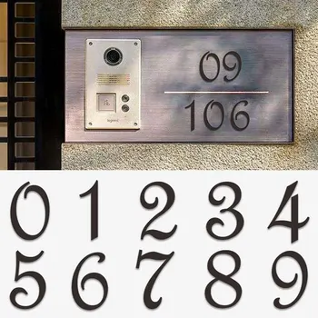 Самоклеящийся дверной номер Креативный 3D 7-сантиметровый знак Цифра номера дома Квартира Отель Офис Адрес двери Уличные наклейки Табличка знак