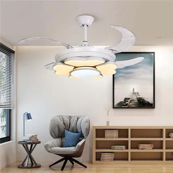Светодиодный потолочный вентилятор, подвесной светильник, люстра в китайском стиле, современная гостиная в помещении, интеллектуальные невидимые предметы первой необходимости