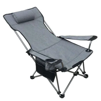 Сетчатый стул для отдыха на открытом воздухе, портативный складной шезлонг с подушкой, подстаканником, сумкой для переноски, боковым карманом