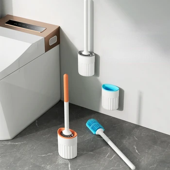 Силиконовая туалетная щетка для ванной комнаты, набор настенных щеток для туалета, щетка для чистки унитаза, Чистящие средства для дома, Аксессуары