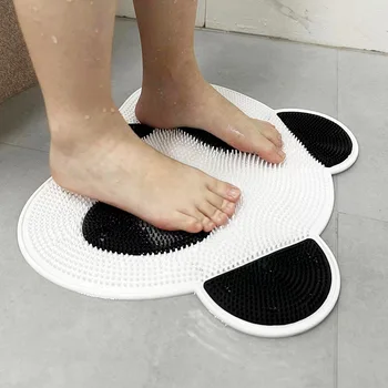 Силиконовый нескользящий коврик для ванной, Массажный Нескользящий коврик для ванной комнаты, удобный Массаж спины, мытье ног Для удаления омертвевшей кожи, коврики для пола в душевой