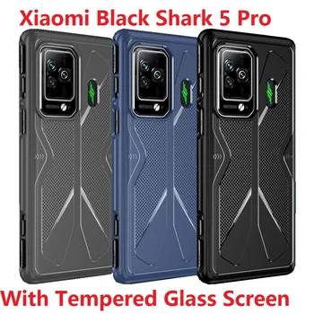 Силиконовый чехол для Xiaomi Black Shark 5 Pro из закаленного стекла с мягкой прозрачной защитой, прозрачная крышка