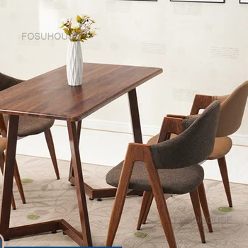 Скандинавские обеденные стулья из массива дерева Кресло для макияжа Современный простой обеденный стул Ресторанное кресло Cadeira De Jantar Мебель для дома