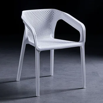 Скандинавские переносные обеденные стулья, Эргономичный пластиковый подлокотник, компактные стулья для гостиной, Салон Fauteuil, Предметы первой необходимости