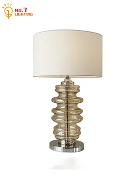 Скандинавский дизайнер, минималистичная Стеклянная настольная лампа LED E27, домашний декор, Прикроватная лампа для спальни, Гостиная отеля / модельный зал, кабинет, Кафе, салон-бар