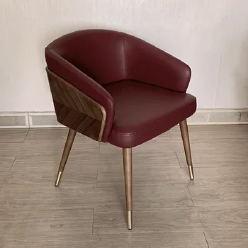 Скандинавский Современный минималистичный обеденный стул с акцентом, деревянное кресло, Высококачественные дизайнерские стулья, Удобная мебель для комнаты Sillones