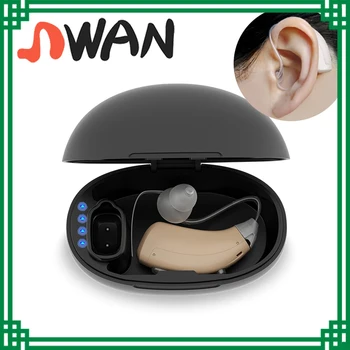 Слуховые аппараты с литиевым аккумулятором, шумоподавление, усиление звука за ухом, Портативная помощь глухим.