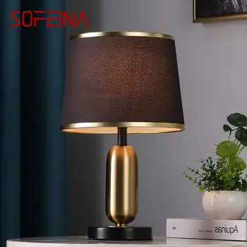 Современная настольная лампа SOFEINA LED Nordic Creative Black Gold Простой прикроватный светильник для дома, гостиной, спальни