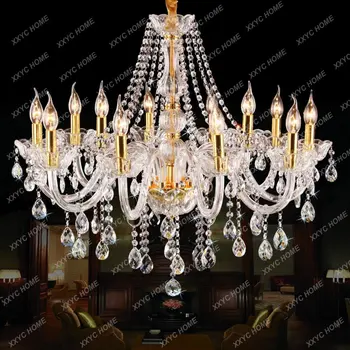 Современная хрустальная люстра K9 из золота / серебра, освещение гостиной, лампа для спальни, лампа для ресторана, краткое современное освещение люстры