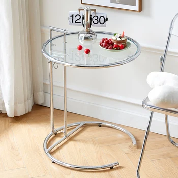 Современный дизайн круглого приставного столика, металлический каркас, комоды для угощений, журнальный столик в скандинавском стиле, мебель для дома класса люкс
