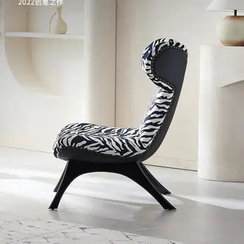 Современный Легкий Роскошный Дизайнерский Одноместный стул для домашней гостиной Tiger Chair Простой Модный Леопардовый Принт Кресло для отдыха Односпальный диван