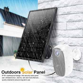 Солнечная панель 5 Вт 5 В Портативные регуляторы заряда на открытом воздухе USB Солнечная панель IP65 Водонепроницаемая Семейная безопасность для камеры Tuya