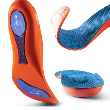 Спортивные ортопедические стельки для обуви Технология эластичной подошвы Амортизирующие Дышащие баскетбольные стельки для бега При плоскостопии
