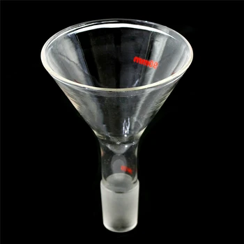 Стеклянная воронка объемом 100 МЛ, посуда для химической лаборатории, лабораторная воронка для порошка 90 мм 24/29, изготовленная из боросиликата