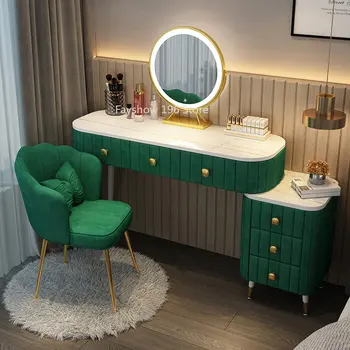 Столики для макияжа в скандинавском стиле, современное зеркало для тела, уголок для спальни, Эстетичный туалетный столик, пластиковый комод, мебель для спальни SZT001