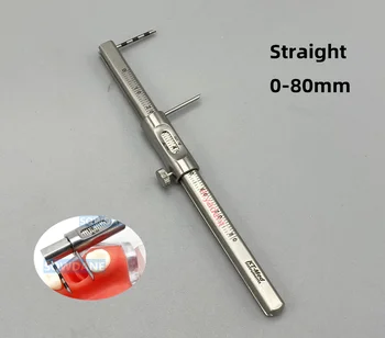 Стоматологический ортодонтический скользящий штангенциркуль измерительный прибор для зубных имплантатов линейка штангенциркуля 0-80 мм измерительный инструмент Инструмент