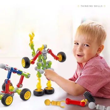 Строительные блоки-скелеты, суставы, палочки, сделай САМ и набор игрушек, комбинация палочек, обучающая детская игра, игрушки Монтессори и набор игрушек