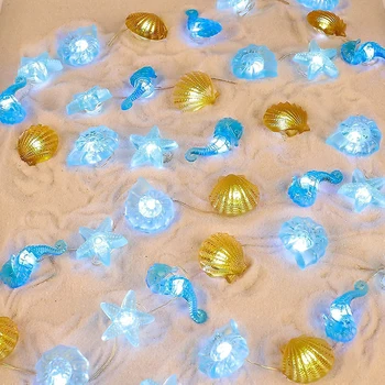 Струнные светильники серии Ocean, 20/30 светодиодных декоративных струнных светильников в морской тематике 