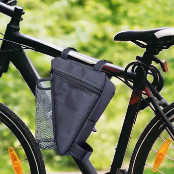Сумка для велосипедной рамы, треугольник с сетчатым карманом для бутылки с водой, сумка для хранения горного велосипеда, велосипедная сумка для горных шоссейных велосипедов, велосипедная