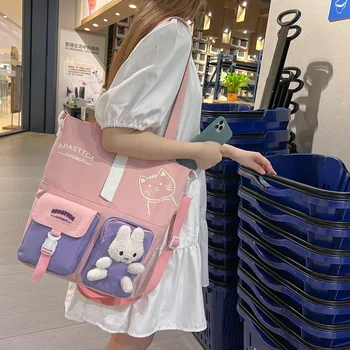Сумка через плечо женская большой емкости милая японская девушка Мори контрастный рюкзак студент колледжа сумка для занятий сумка для обучения
