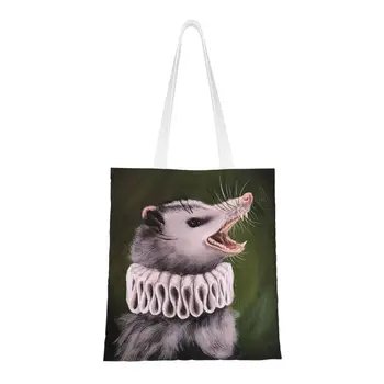 Сумки для покупок с милой печатью Opossum, сумки для покупок, Холщовая сумка для покупок, сумка для домашних животных