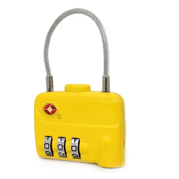 Таможенный кодовый замок TSA замок багажной сумки со стальным тросом чемодан маленький навесной замок без ключа