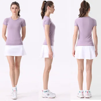 Теннисная юбка женская одежда для гольфа плиссированная юбка быстросохнущая для занятий фитнесом ходьбой бегом легкая впитывающая пот дышащая короткая