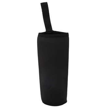 Термоизоляционная чашка из неопрена, крышка для чашки, держатель для бутылки с водой, 360 мл - 550 мл (550 мл черный)