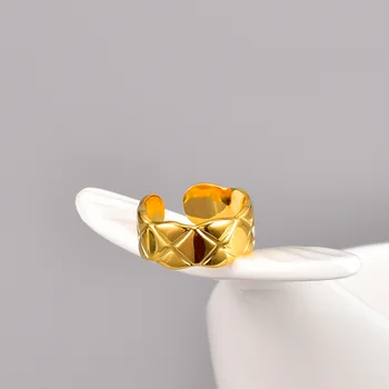 Титановое кольцо из нержавеющей стали 18 Каратного размера Для женщин Мужские Аксессуары Трендовые Винтажные украшения Золотое кольцо