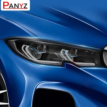 Тонировка автомобильных фар, черная защитная пленка, Реставрация фар, Прозрачная наклейка из ТПУ для BMW 3 серии 2020-2021, аксессуары