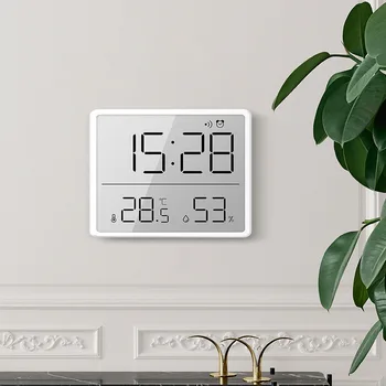 Тонкие электронные часы простые цифровые часы можно повесить на стену маленький ЖК-будильник