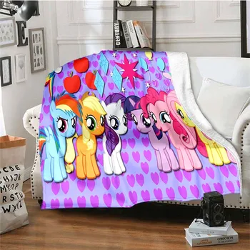 Тонкое одеяло с 3D принтом Rainbow unicorn pony, Фланелевое Одеяло на лето, Антипилинговое одеяло для кровати, Портативное одеяло для пикника