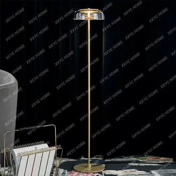 Торшер Biossi постмодернистский круглый стеклянный торшер дизайнерская лампа для гостиной, офиса, прикроватная лампа для спальни