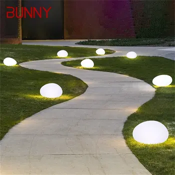 Уличные солнечные фонари для газона BUNNY, современные креативные садовые лампы Stones, водонепроницаемые IP65 для дома