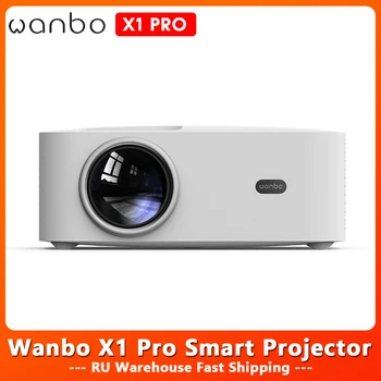 Умный проектор Wanbo X1 Pro Android 9,0 1 ГБ + 8 ГБ памяти 2,4 Г WIFI Домашний Кинотеатр С Четырехнаправленной Коррекцией Трапецеидальных искажений