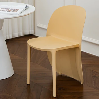 Уникальные пластиковые ресторанные стулья Дизайн столовой Макияж Досуг Маникюр Необычный обеденный стул Спинка кухонного бара Мебель Sillas