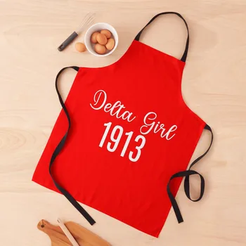 Фартук Delta Girl 1913, кухонные фартуки из ткани с отделкой, Милые кухонные аксессуары, водонепроницаемый Фартук