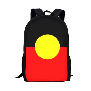 Флаг Коренных австралийских аборигенов, детские школьные сумки, женский мужской рюкзак большой емкости, ортопедические детские сумки для книг, Mochila