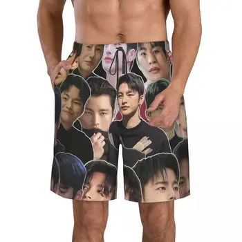 Фотоколлаж Seo In-guk, мужские пляжные шорты, Быстросохнущий купальник для фитнеса, забавные уличные забавные 3D шорты