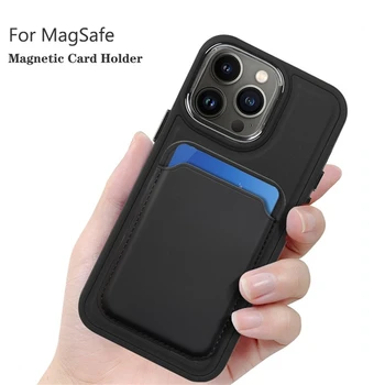 Цветной силиконовый кошелек Магнитный для Magsafe для iPhone 11 12 13 14 Pro Max, держатель для карт на магните, сумка для телефона, адсорбционные Аксессуары
