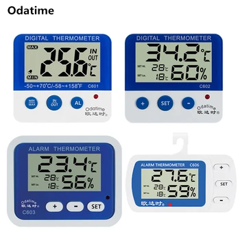 Цифровой Термометр Odatime Комнатный/Наружный Гигрометр В помещении Измерители Температуры И Влажности Холодильника Термогигрометр Морозильной камеры