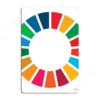 ЦУР ООН Глобальные цели ООН Цели Устойчивого развития Организации Объединенных Наций на период до 2030 года Металлические Вывески Кинотеатр Гараж Кухня Винтаж
