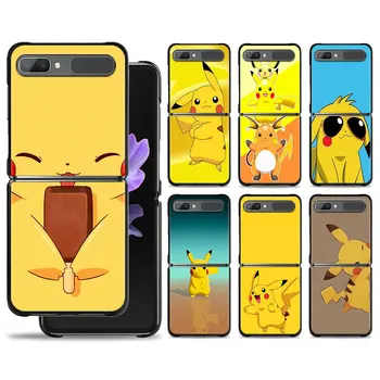 Чехол для телефона Samsung Galaxy Z Flip Z Flip3 5G Z Flip4 жесткий ПК с матовой оболочкой Pokemon Pikachu