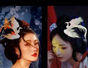 Шпилька с вышивкой Феникса В Китайском Стиле, Винтажные Женские Аксессуары для волос ручной работы Династии Тан, Элегантные Аксессуары для Косплея 2023 года