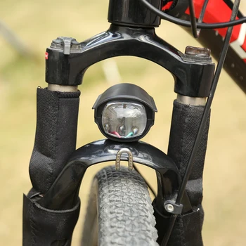 Электрический велосипед, светодиодный передний фонарь, электровелосипед, 2 в 1, водонепроницаемая звуковая фара, Портативная пылезащитная велосипедная часть